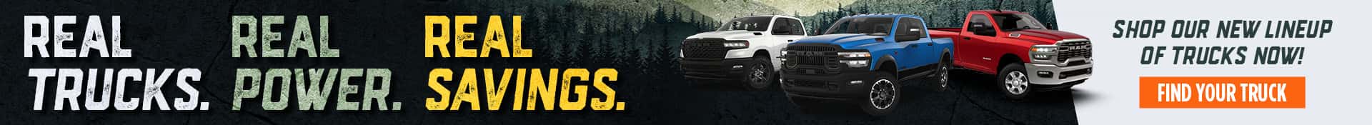 Shop Our New Lineup Of Trucks - Evergreen SRP Desktop Banner