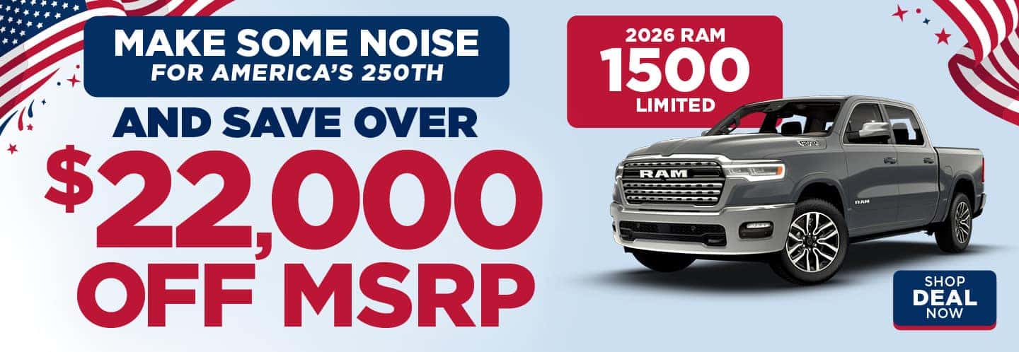 2026 RAM 1500 Limited - July Savings Desktop Slide