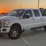 2023 Ford F-350 Platinum parked in front of a dealership