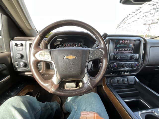 Side view of 2018 Silverado 3500HD LTZ parked near Conroe TX available at Arriba Motors