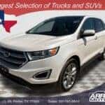 Front view of 2018 Ford Edge Titanium for sale at Arriba Motors in Porter TX