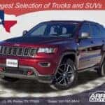 2017 Jeep Grand Cherokee Trailhawk exterior view for sale at Arriba Motors Porter TX