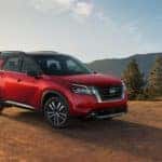 Scarlet Ember 2022 Nissan Pathfinder at sunset_mobile