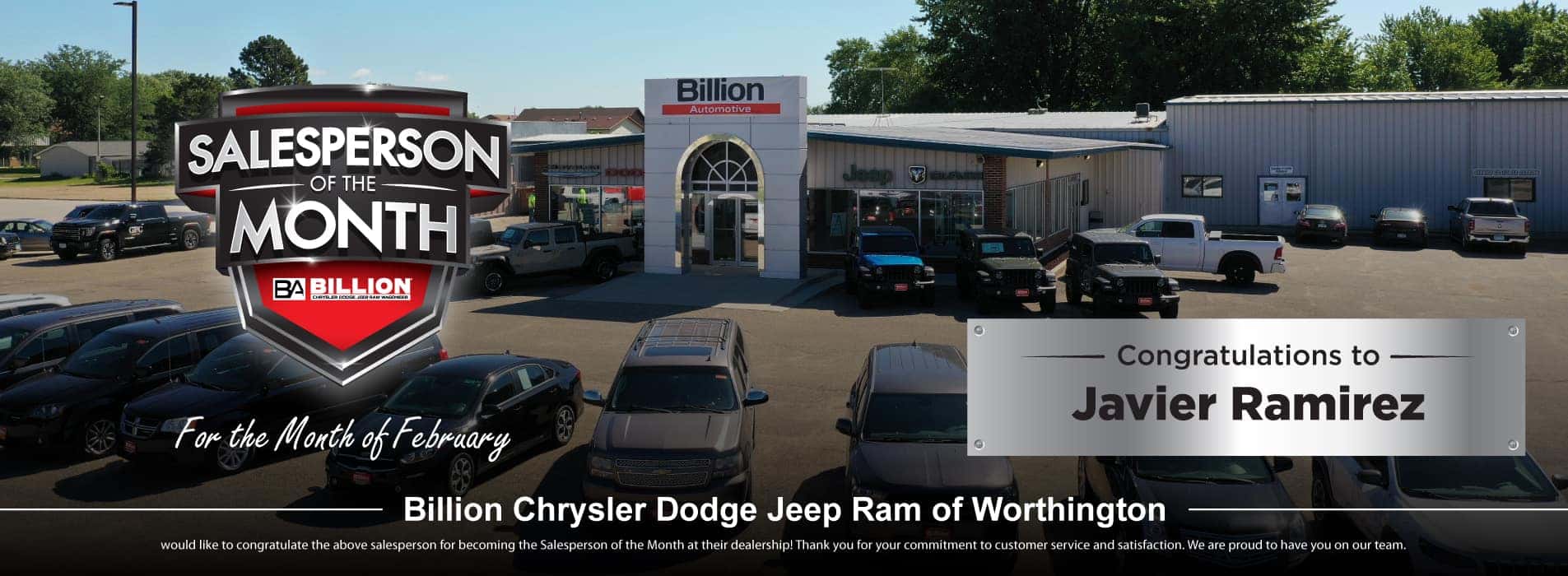 Billion CDJR of Worthington New and Used Vehicle Dealer