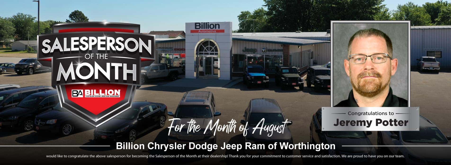 Billion CDJR of Worthington New and Used Vehicle Dealer