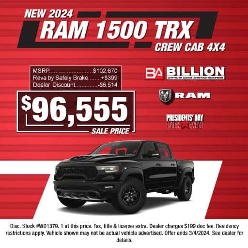 New Vehicle Specials Billion Chrysler Dodge Jeep RAM of Worthington