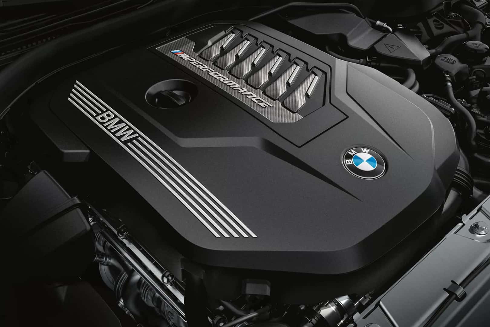 BMW M340i engine featuring M TwinPower Turbo inline 6-cylinder design for powerful performance.