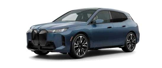 2025 bmw iX in navy blue