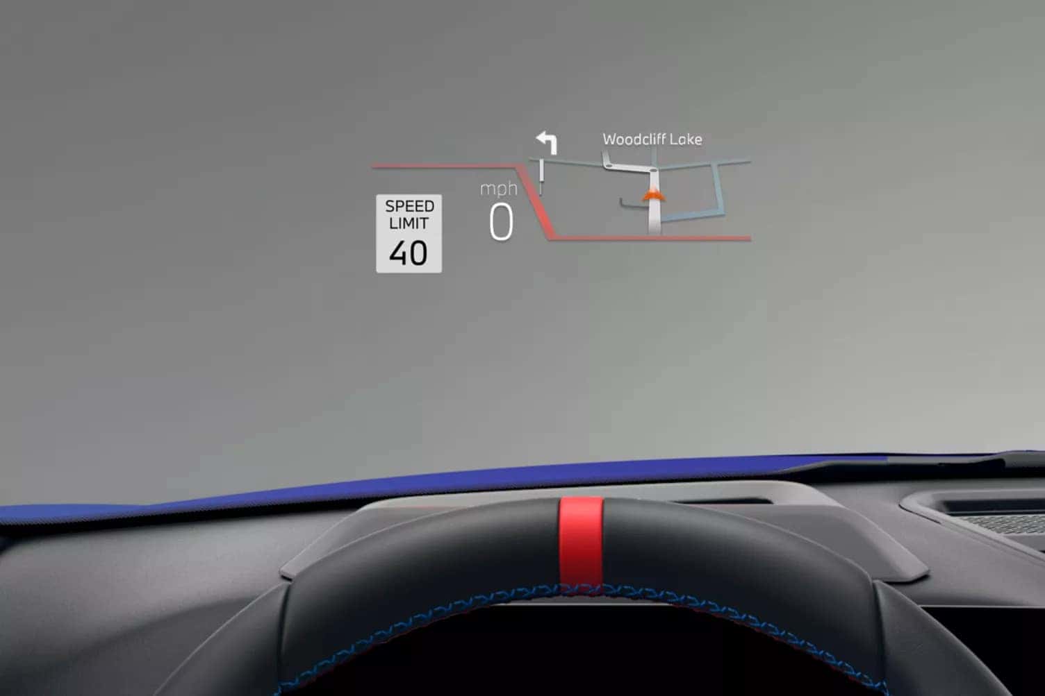 BMW X2 head-up display projecting navigation and speed limit information