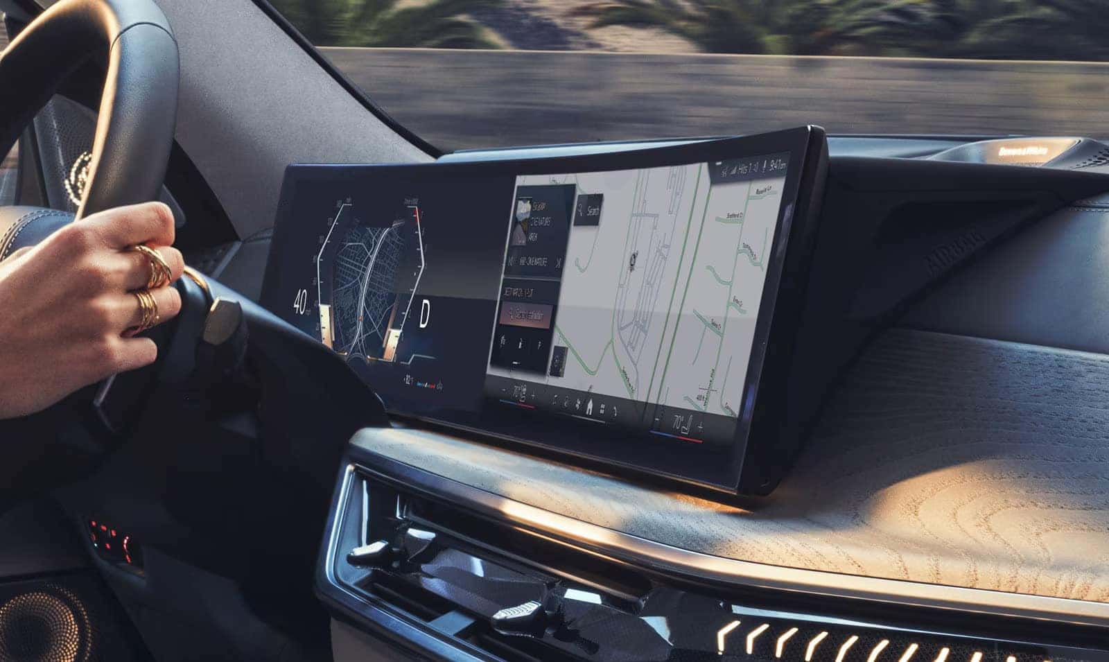 a view of the new infotainment system in the BMW X7