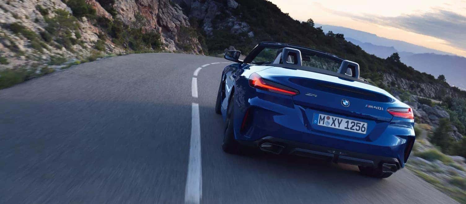 2026 BMW Z4 driving by a mountain