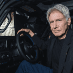 Harrison Ford in a Jeep