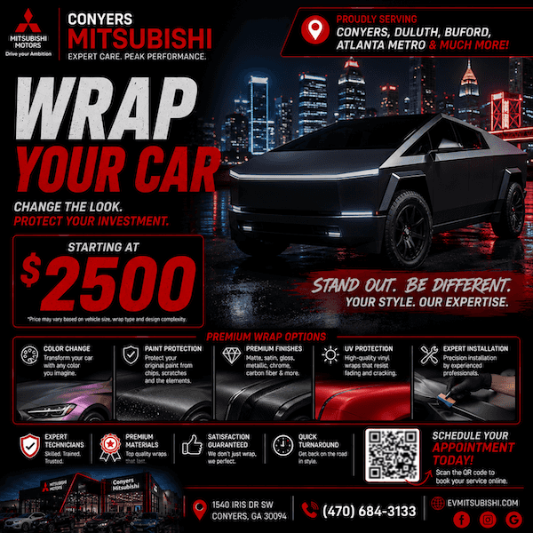 Conyers Mitsubishi Car Wrap Special