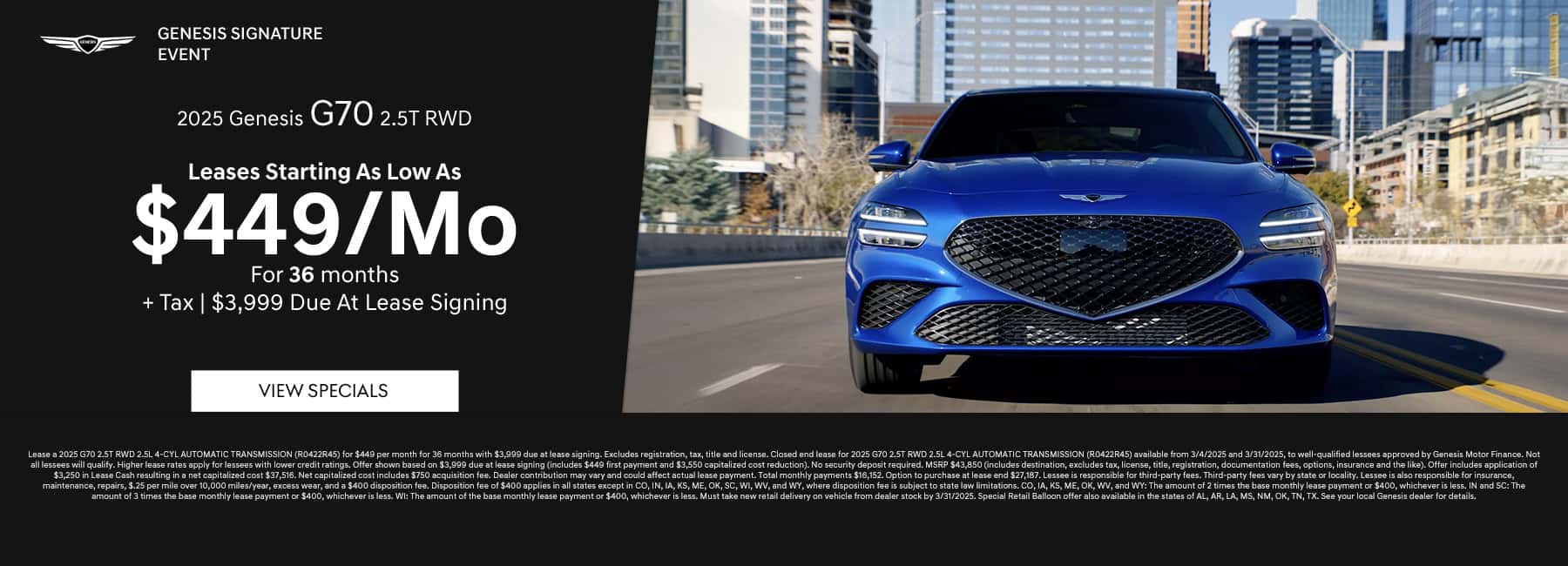 Genesis G70 Special Offers