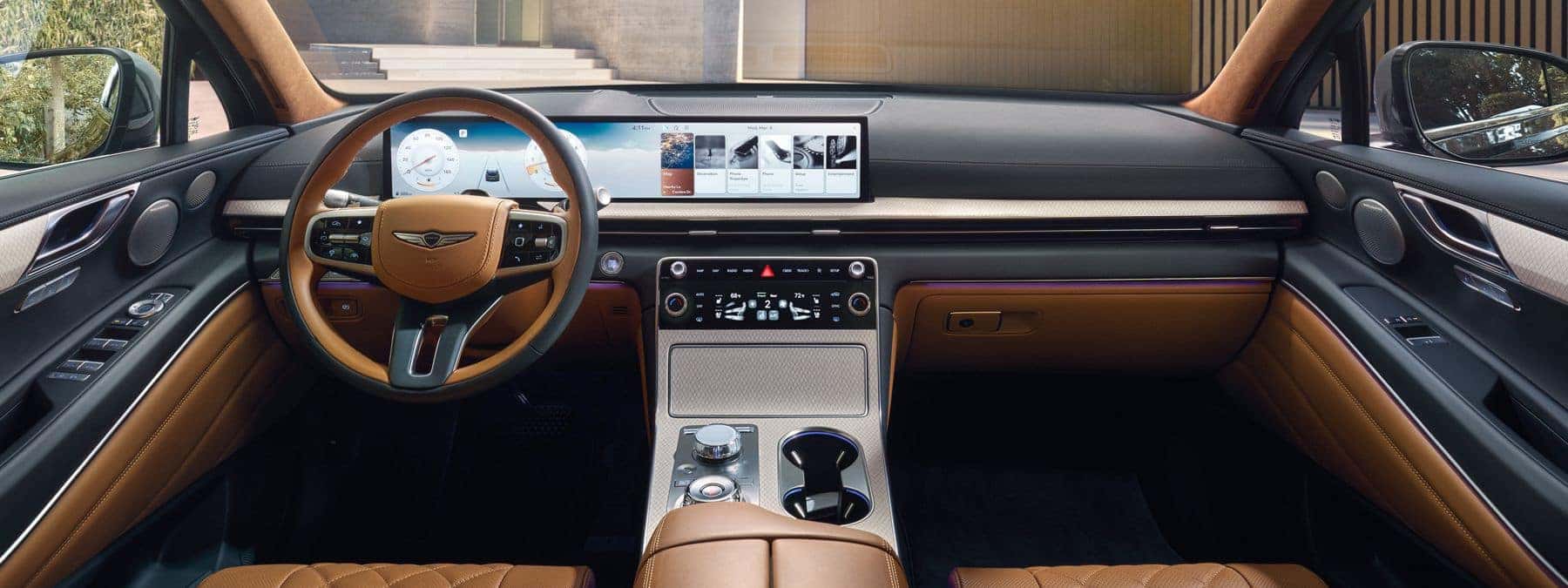 2026 genesis gv80 interior front seats and infotainment system