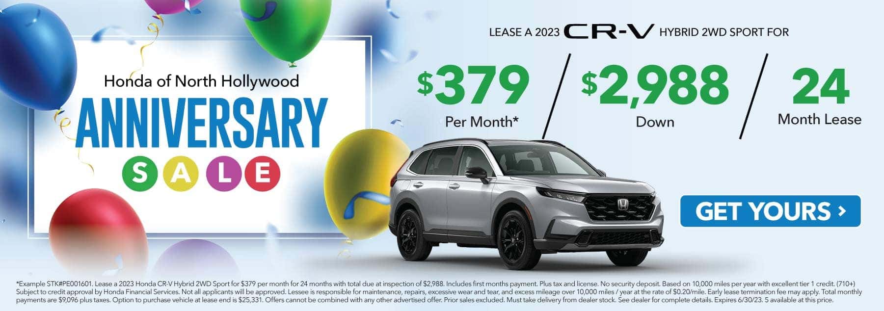 2023 Honda CR-V Hybrid – Lease for $379* - Get Yours
