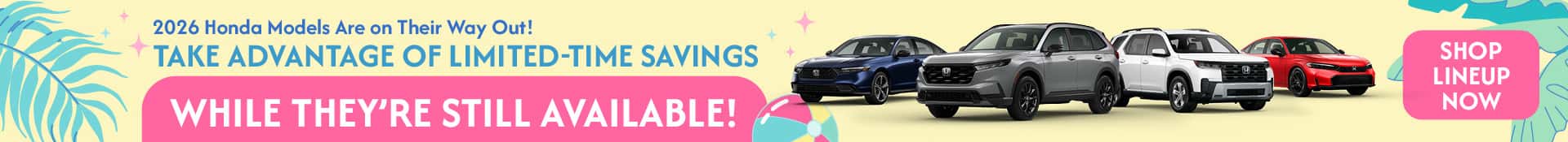 2026 Honda New Car Inventory Push Desktop SRP Banner