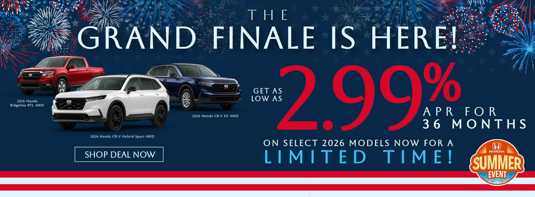 2026 Honda Select Models - July APR Desktop Offer Slide Final Version