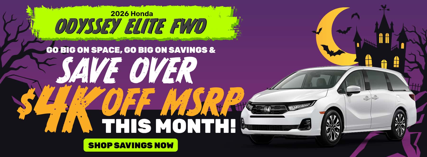 2026 Honda Odyssey Elite FWD - October Savings Desktop Slide