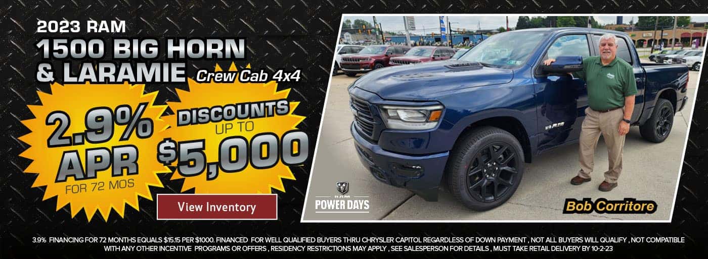2023 RAM 1500 Big Horn & Laramie Crew Cab 4x4