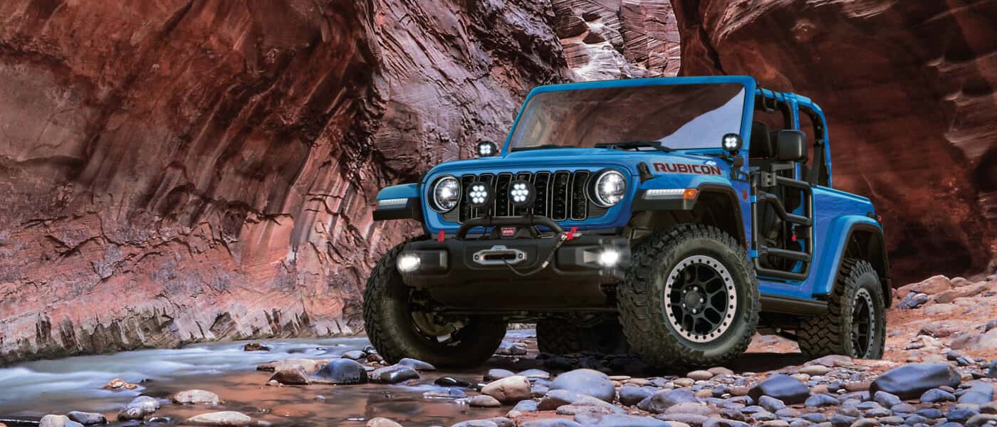 2026 Jeep Wrangler at bottom of canyon