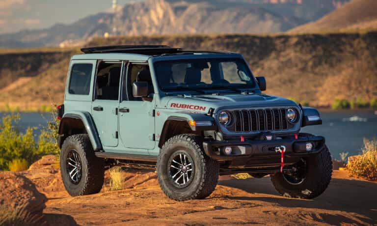 2026 Jeep Wrangler on rocks by lake