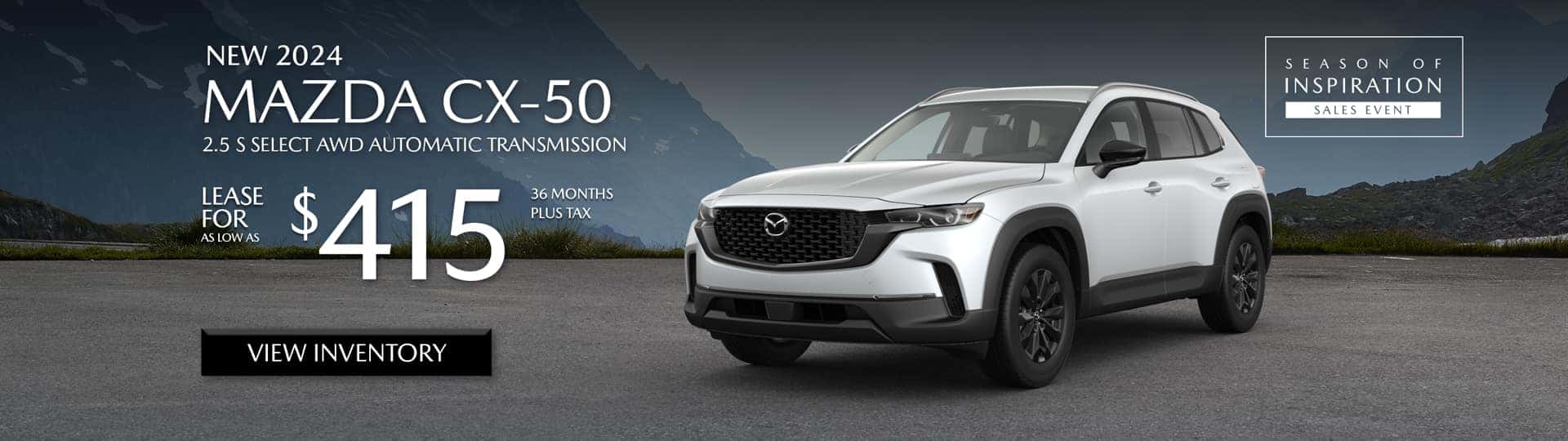 Special Lease Offer on 2024 Mazda CX-50 at Mazda of Claremont