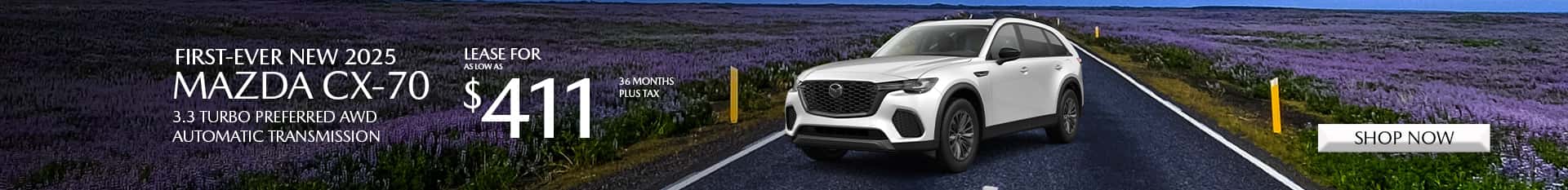 Special lease offer on CX-70 at Mazda of Claremont