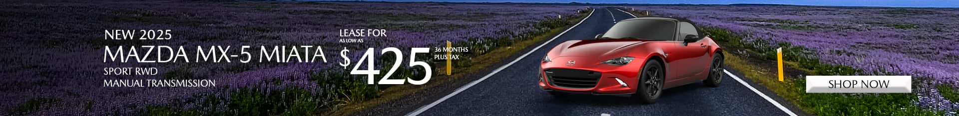 Special Lease Offer on 2024 Mazda MX-5 Miata at Mazda of Claremont