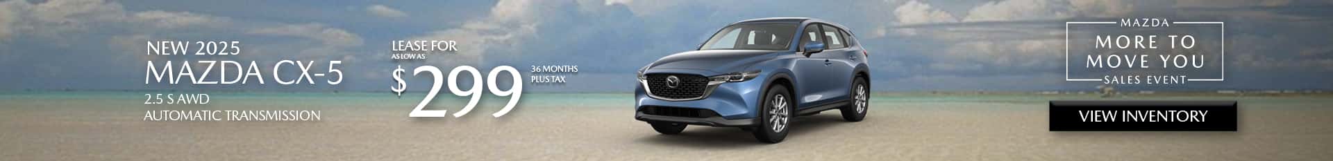 Special Lease Offer on 2025 Mazda CX-5 at Mazda of Claremont