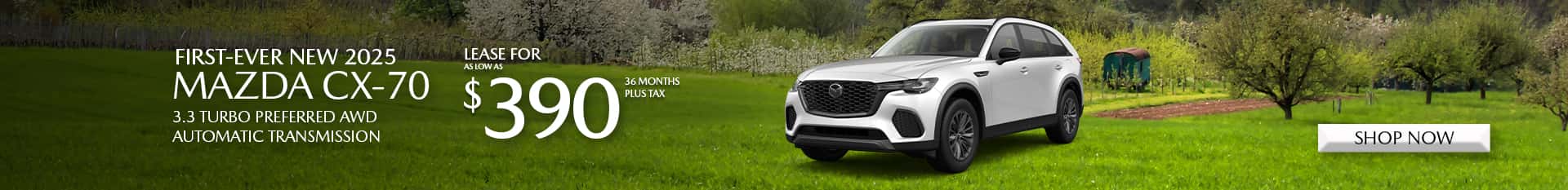 Special lease offer on CX-70 at Mazda of Claremont