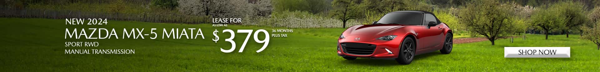Special Lease Offer on 2024 Mazda MX-5 Miata at Mazda of Claremont