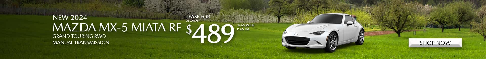 Special Lease Offer on 2024 Mazda MX-5 Miata at Mazda of Claremont