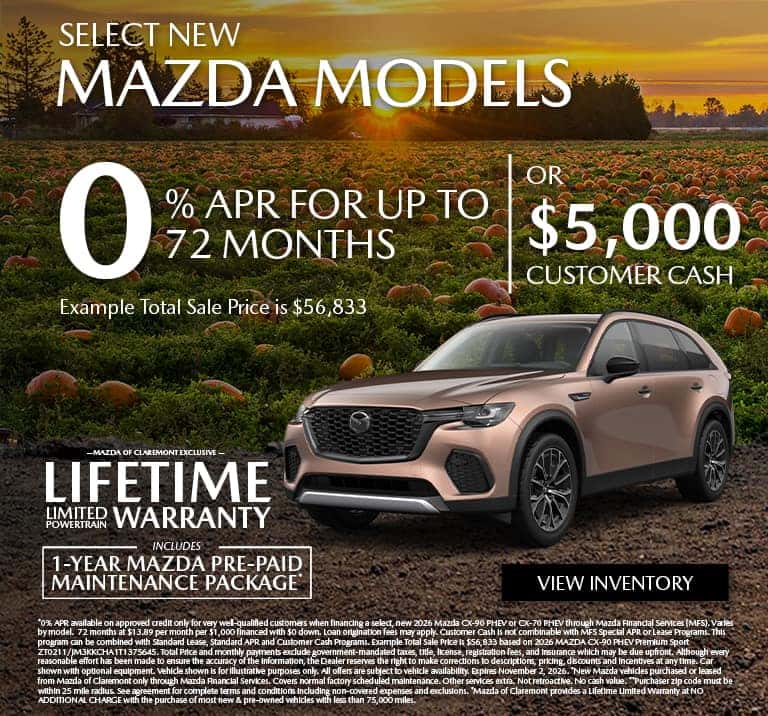 0% APR for up 72 Months or $5,000 Customer Cash  