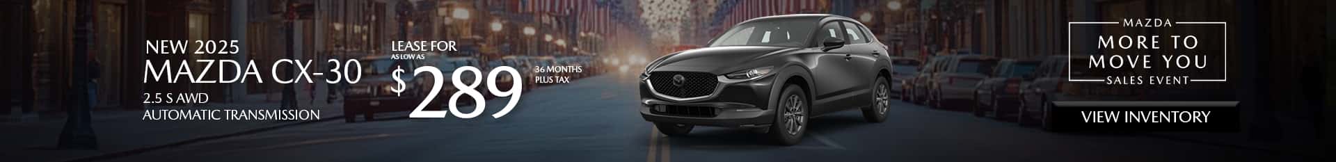 Special Lease Offer on Mazda CX-30 at Mazda of Claremont