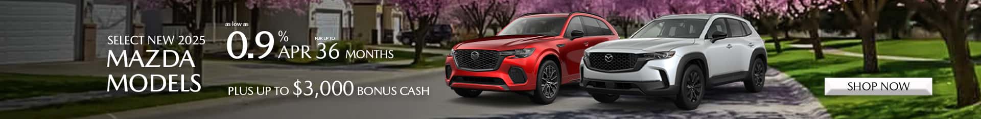 Special APR and bonus cash at Mazda of Claremont