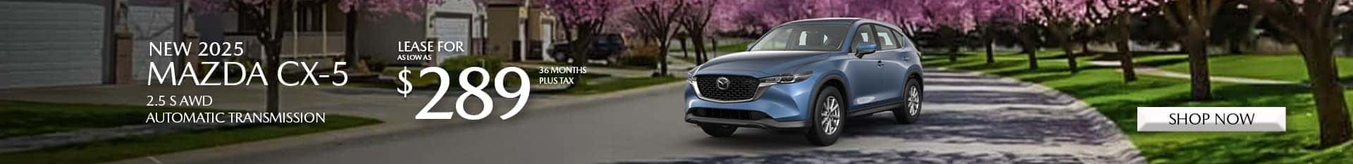 Special Lease Offer on 2025 Mazda CX-5 at Mazda of Claremont
