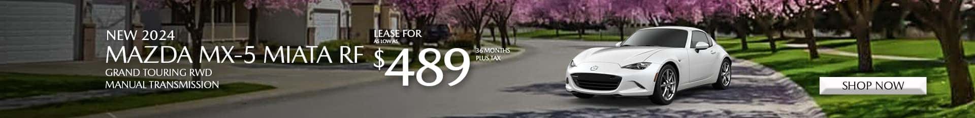 Special Lease Offer on 2024 Mazda MX-5 Miata at Mazda of Claremont