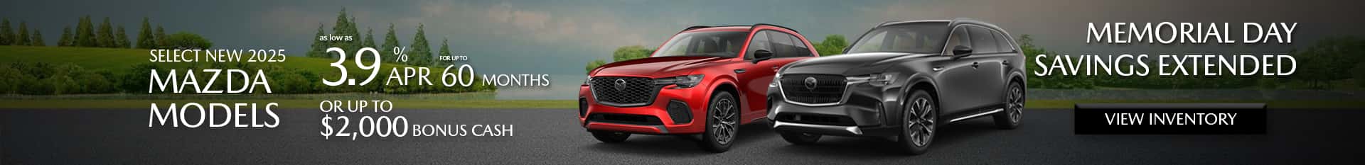 Special APR and bonus cash at Mazda of Claremont