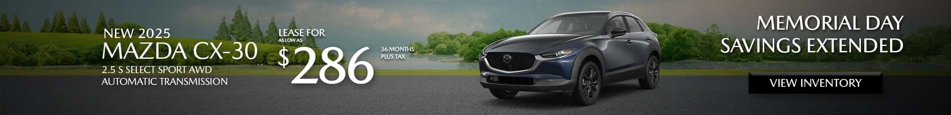 Special Lease Offer on Mazda CX-30 at Mazda of Claremont
