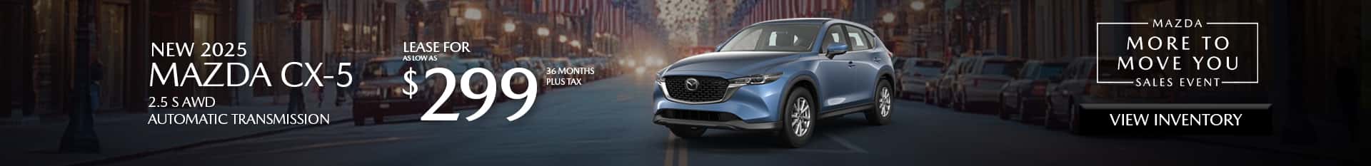 Special Lease Offer on 2025 Mazda CX-5 at Mazda of Claremont
