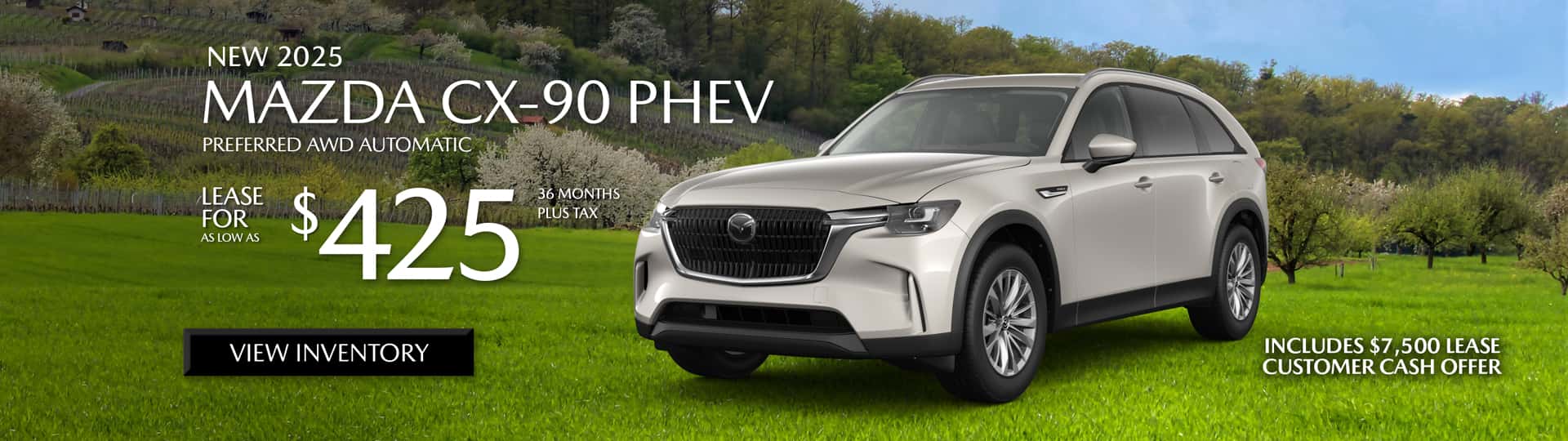 Special lease offer on CX-90 PHEV at Mazda of Claremont