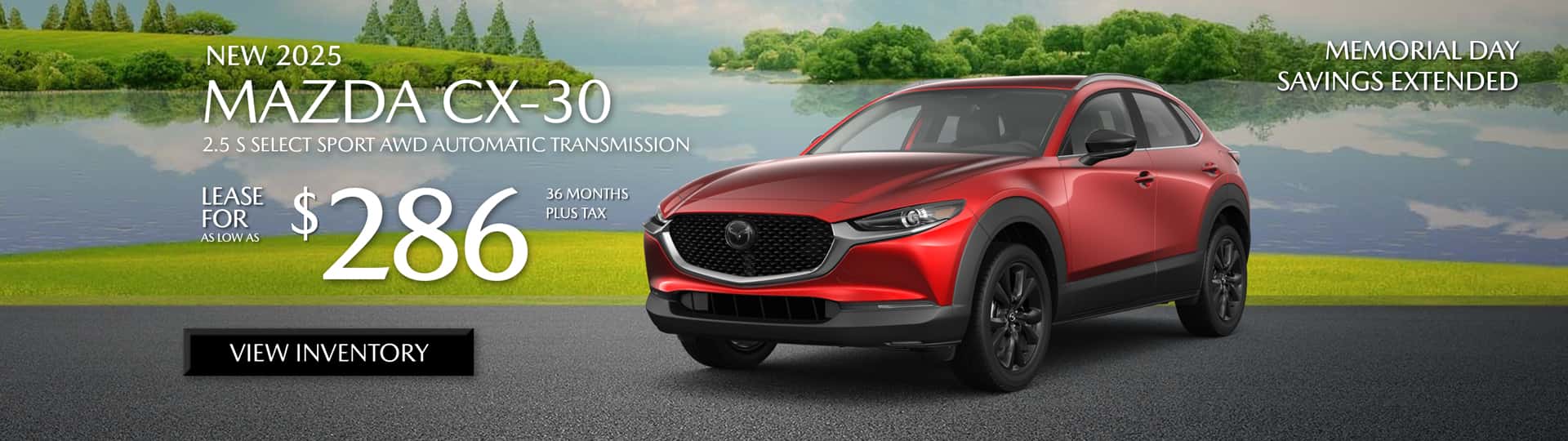 Special lease offer on CX-30 at Mazda of Claremont