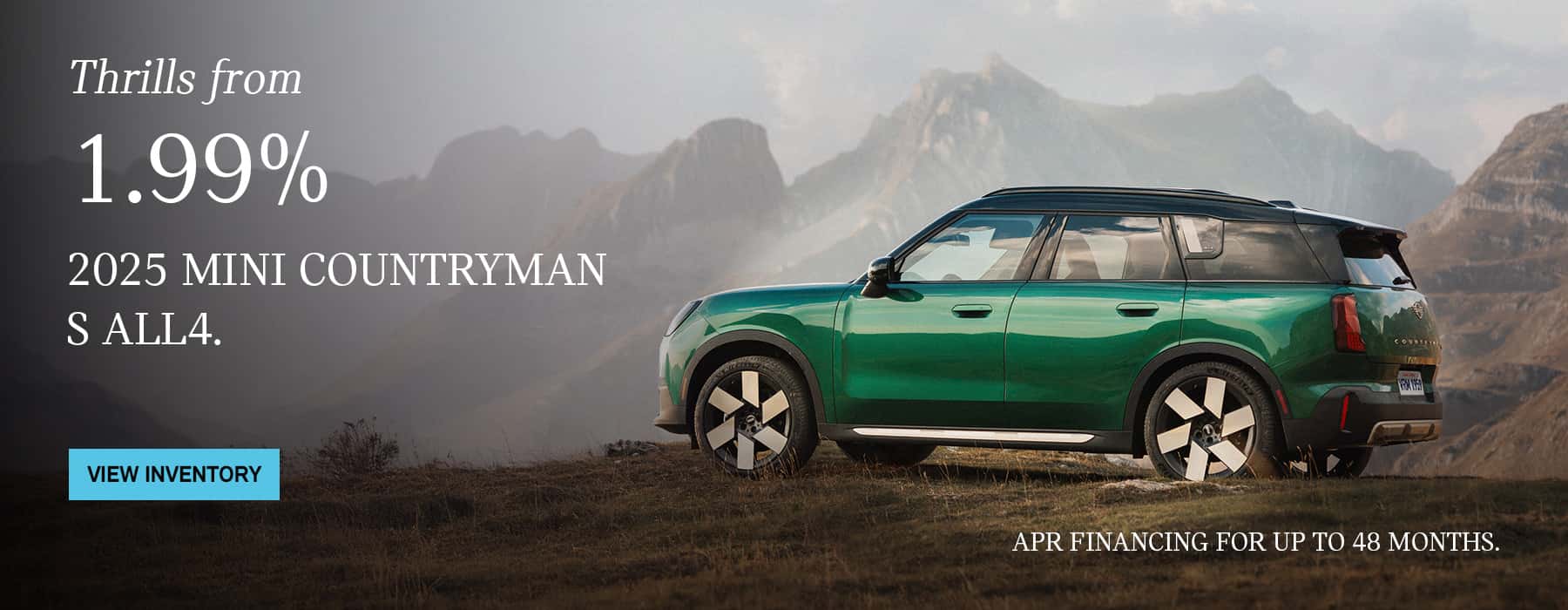 Green Countryman on top of a hill.