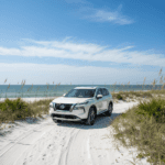Nissan Rogue on a Beach Drive