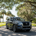 Nissan Armada Posing on a Quiet Street