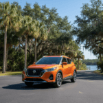 2026 Nissan Kicks driving on a Jacksonville Highway