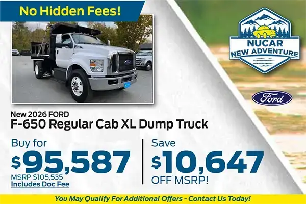 New 2026 Ford F-650 Reg Cab XL Dump Truck 4x4