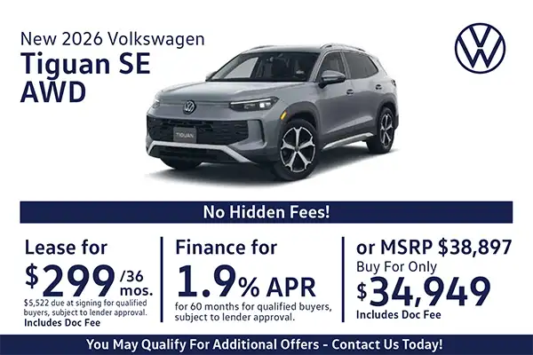 New 2026 Volkswagen Tiguan Special