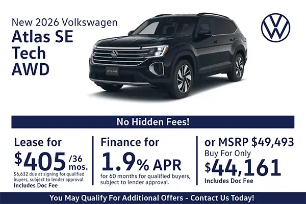 New 2026 Volkswagen Atlas 